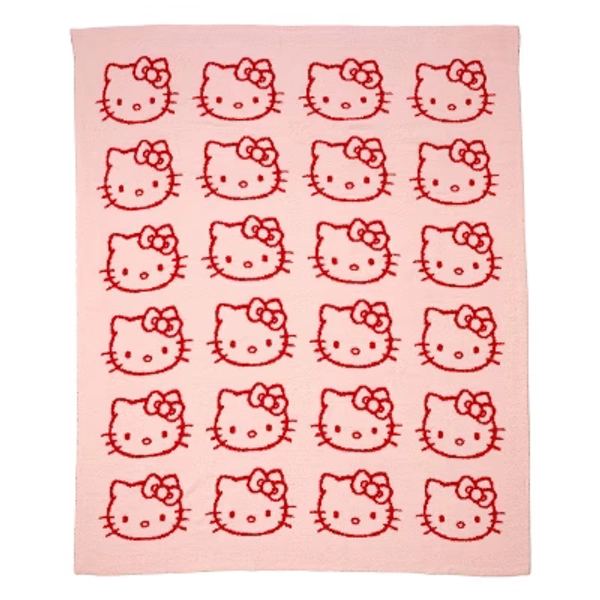 Hello Kitty Knit Throw Blanket