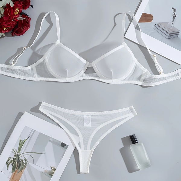 Women'S Underwear Transparent Sexy Bra Set Thin Style