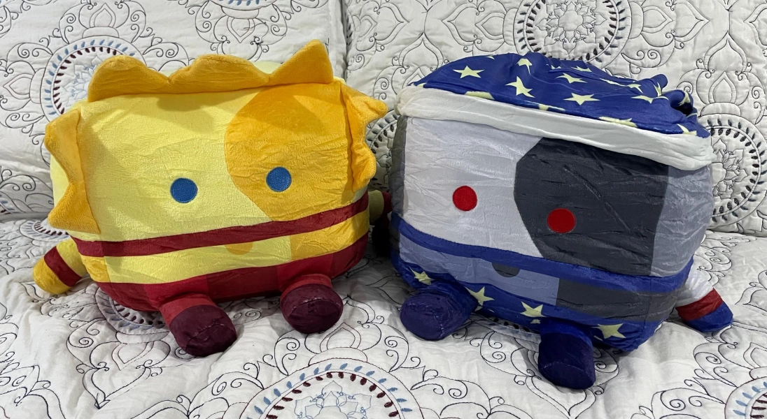 FNAF Sun, Moon, Jack-O-Moon and Eclipse Block Plushies - Cute, Soft Fabric, Plush Dolls, Pillows, Cushions, Birthday, Christmas Gift