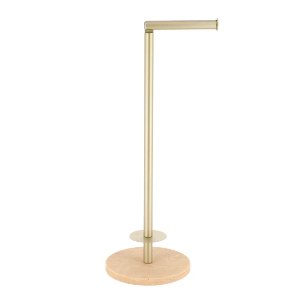 Dérouleur papier toilette avec réserve effet travertin Lina Beige