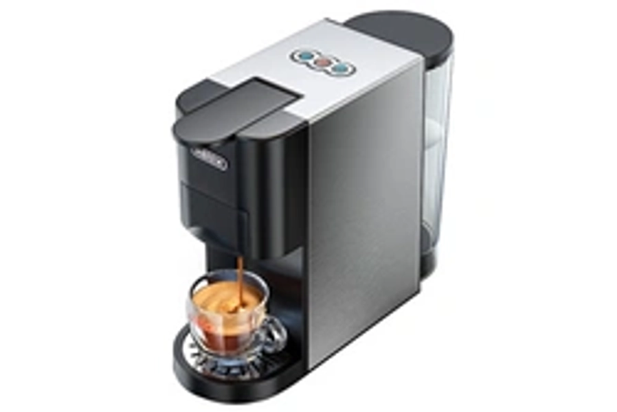 Cafetière filtre Hibrew Machine à café H3A 5 en 1 19 Bar Pression Réservoir d'eau 800 ml Protection anti-séchage - Argent