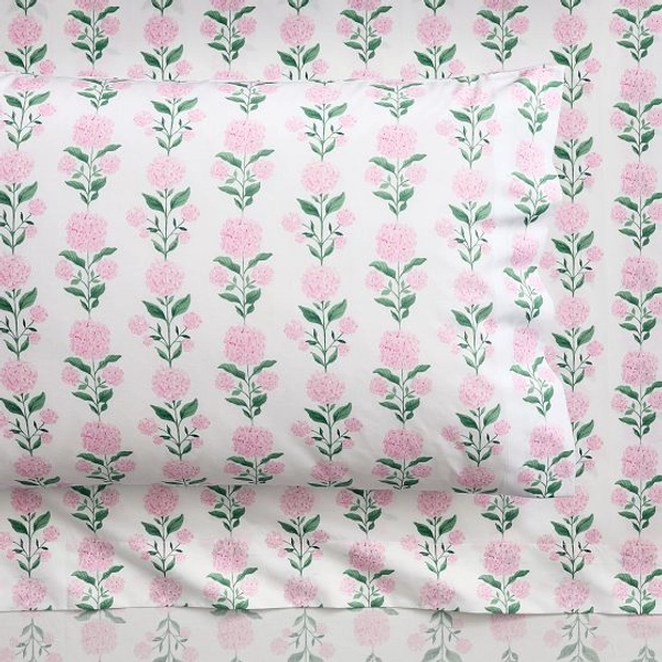 Hydrangea Sheet Set - Pink
