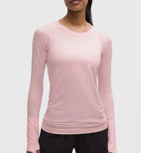 Swiftly Tech Long-Sleeve Shirt 2.0 *Hip Length - Pink Pearl/Pink Pearl - 14