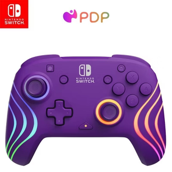 Afterglow Wave Wireless Motion Plus Nintendo Switch Controller Purple: USB-C Bluetooth, Ergonomic Design