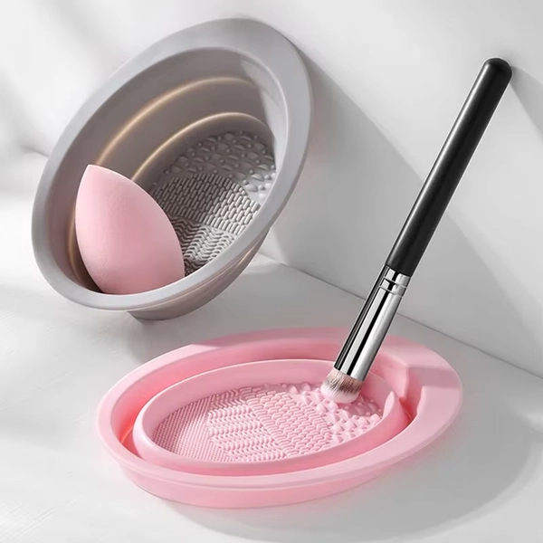 Silicone Makeup Brush Cleaner Bowl Foldable Clean Mat Cosmetic Foundation Eyeshadow Powder Brushes Cleaner Tools Makeup Supplies - AliExpress 66