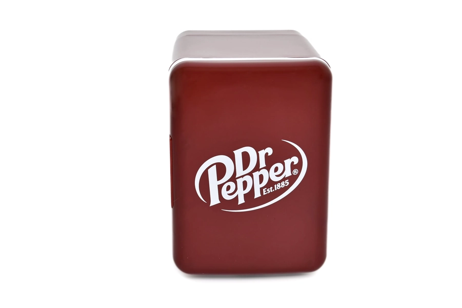Dr Pepper, Portable 6-Can Mini Personal Fridge Cooler, MIS135DRP, Burgundy