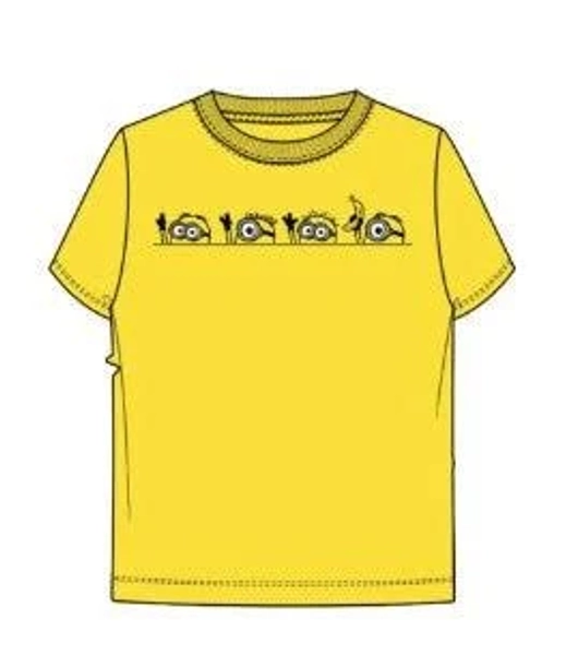 Kids Minions Minion's Minion Line Youth Short Sleeve Tee Shirt