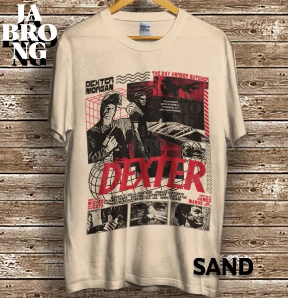 Retro  Dexter Morgan Handmade Graphic T-Shirt | Vintage Crime Thriller Shirt, BJ003