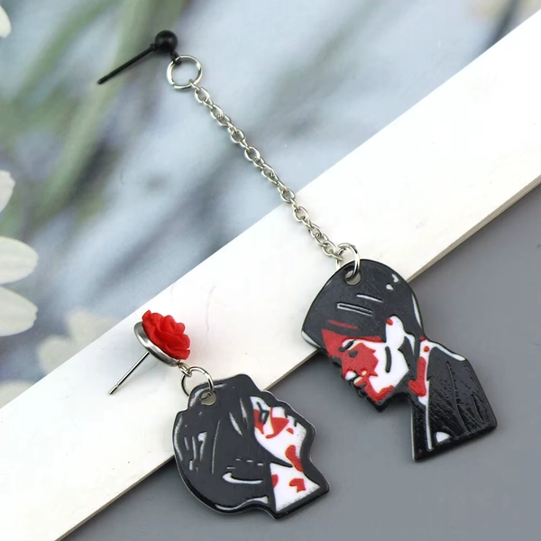Rock Band MCR Lost Lady My Chemical Romance Three Cheers Couple Mismatch Earrings Women's Earring Jewelry Wholesale Direct Sales - AliExpress 