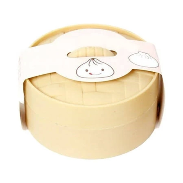 Squeezable Stuffed Dumpling Bun Stress Ball with Mini Steamer, White, Size: One size