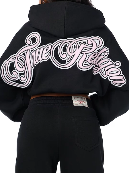 APPLIQUÉ GIRLFRIEND ZIP HOODIE
