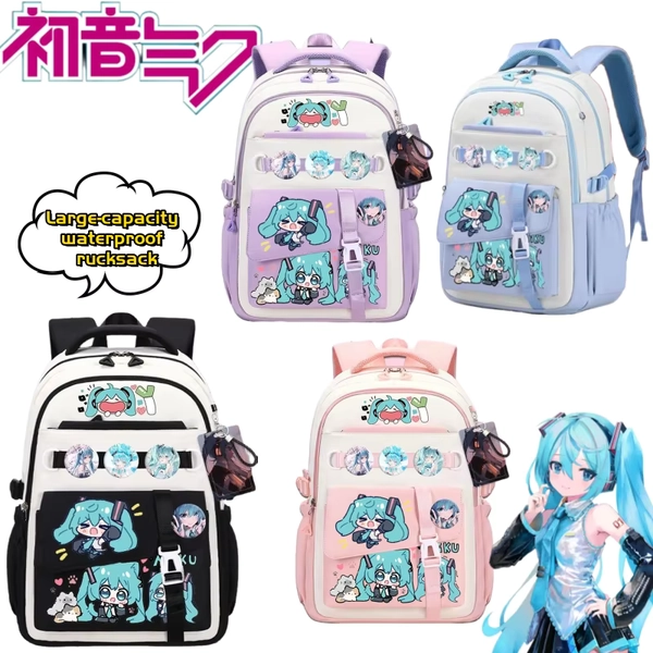 Hatsune Miku backpack creative high-value DIY printing two-dimensional cartoon student large-capacity waterproof schoolbag gift - AliExpress 26