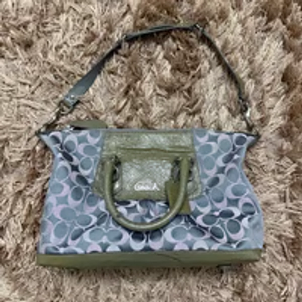 coach ashley signature sateen satchel