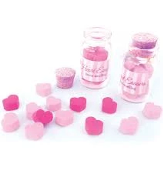 Mini Heart Erasers