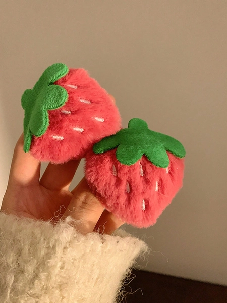 strawberry hair clips