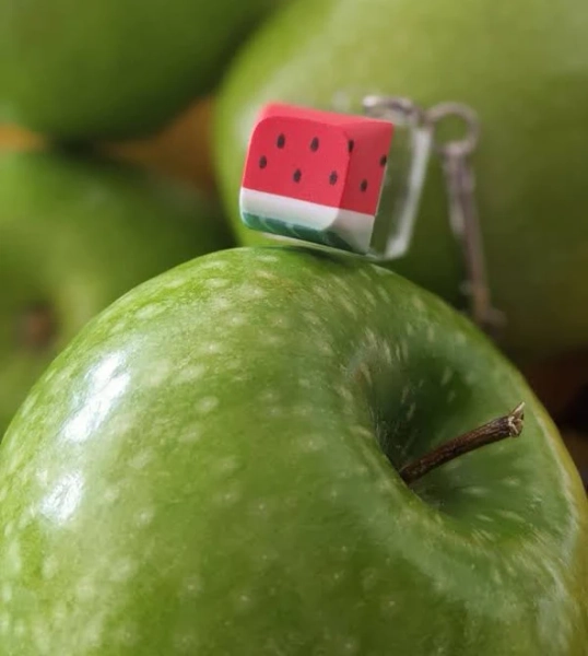 Watermelon LED Keyboard Keychain