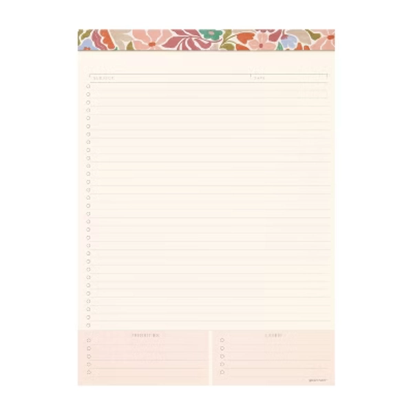 greenroom 8.5"x11" Legal Pad Cream: Notepad for All Occasions, Top Binding, Special Rule, Off-White Paper Basics