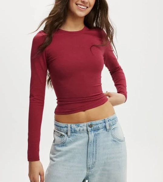 Cotton On Women's All Day Crew Long Sleeve