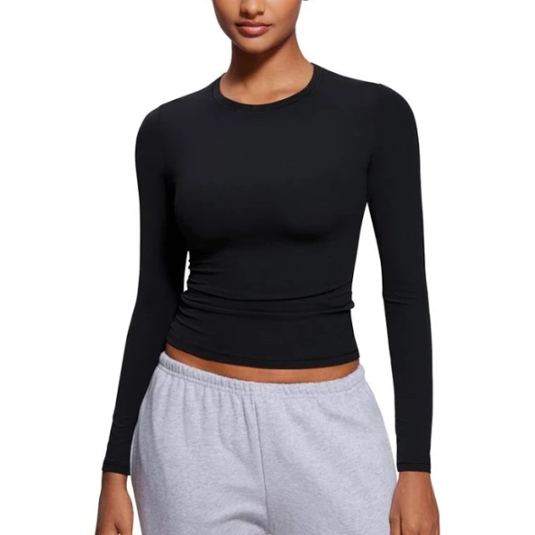 Women's Soft Crew Neck Long Sleeve Shirt