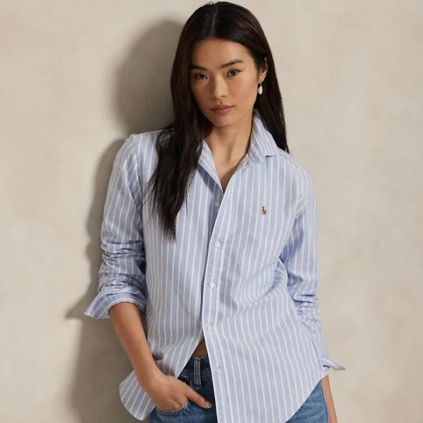 Polo Ralph Lauren Women's Slim-Fit Striped Oxford Shirt