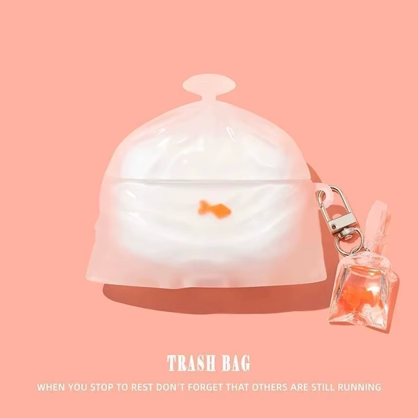 Trash Bag Lucky Fish Cartoon Headphone Case For Apple Airpods Pro 3 1 4 3 2 Pro Charm Headset Cases Airpod Pro3 with Pendant - AliExpress 