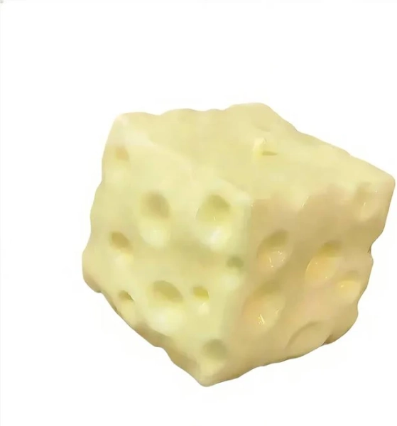 Big Cheese Cube Stress Ball Jumbo Cheese Shapeable Squeeze Ball Non-Bounce Fidget Toy ASMR Sensory