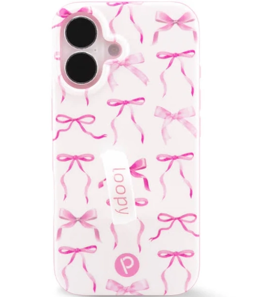 Loopy Cases Pink Bows Cases for Apple iPhone 16