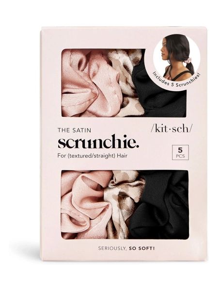 Kitsch Satin Sleep Scrunchies Pack of 5