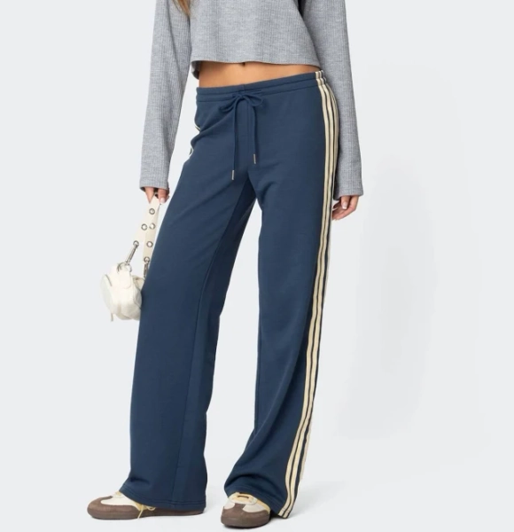 Edikted Women's Averie Contrast Striped Sweatpants