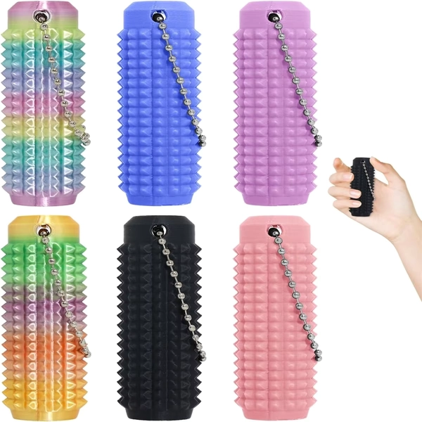 Pain Stim Fidget Toys Reduce Stress Roller for Adults Spiky Fidget Keychain for Anxiety Sensory Toys Novelty Gifts for Friends - AliExpress 26
