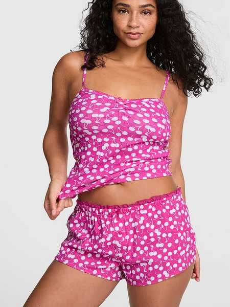 Pointelle Micro Pajama Shorts