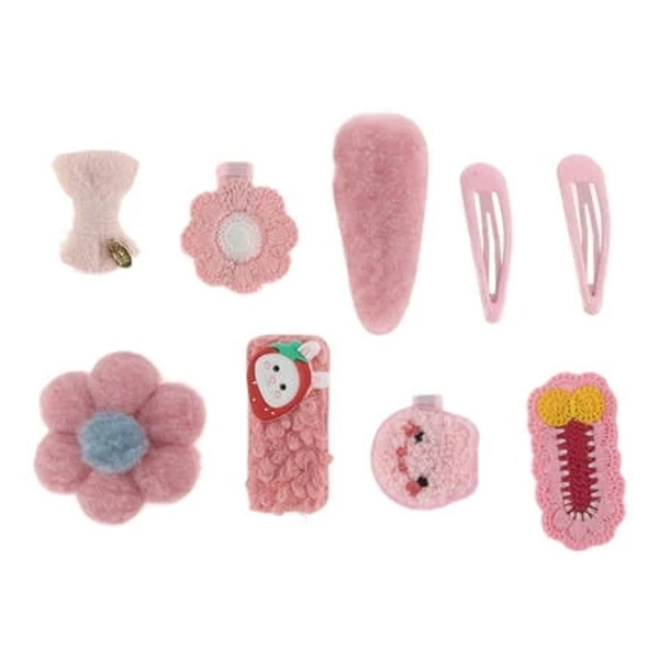 9 Pcs Cute Flowers Hair Clips