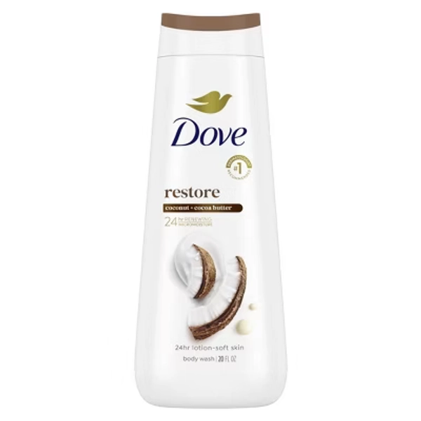 Dove Restore Body Wash - Coconut & Cocoa Butter 24hr Lotion-Soft Skin - 20oz