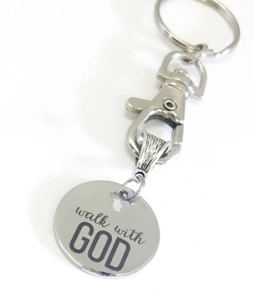 Christian Walk with God Keychain