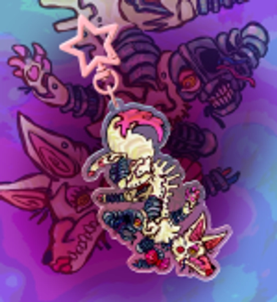 Fnaf Mangle Critter Acrylic Keychain by Rock 'em Roar - ACGGOODS