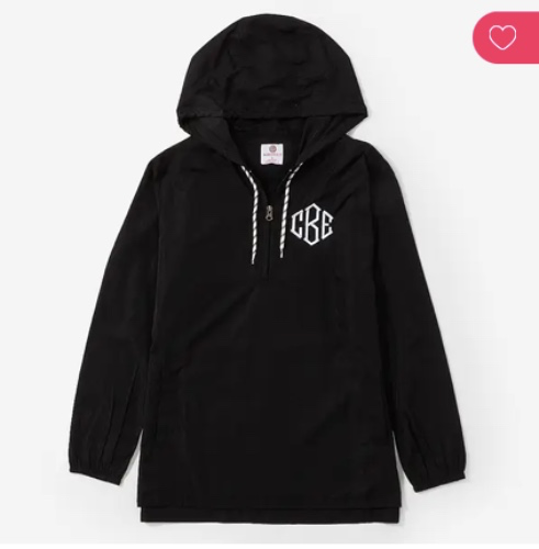 Monogrammed Pullover Rain Jacket