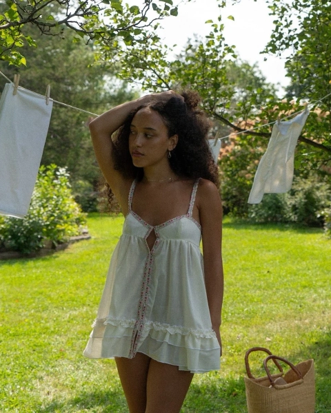 The Embroidered Cotton Mini Dress — VivaCarpe