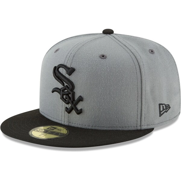 Chicago White Sox New Era Two-Tone 59FIFTY Fitted Hat - Gray/Black