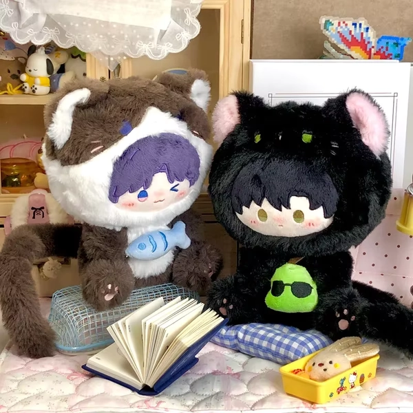Love and Deepspace Cute Cat Ear Cotton Plush Doll Soft Fluffy Sylus Caleb Rafayel Zayne Xavier Stuffed Anime Fans Collection - AliExpress 