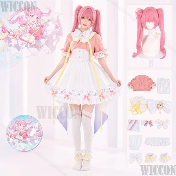 Otori Emu Game Project Sekai: Colorful Stage! Cosplay Pink White Lolita Sweet Dress Pink Wig Woman Halloween Navidad Carnaval - AliExpress 200000532