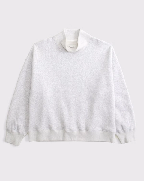 Sunday Oversized Funnel-Neck Sweatshirt