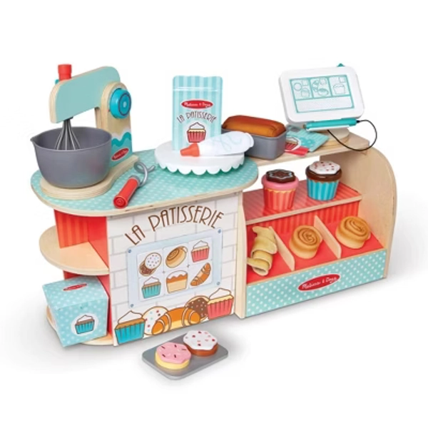 Melissa & Doug Wooden La Patisserie Bakery (39pc): Toy Kitchen Accessories for Creative Play