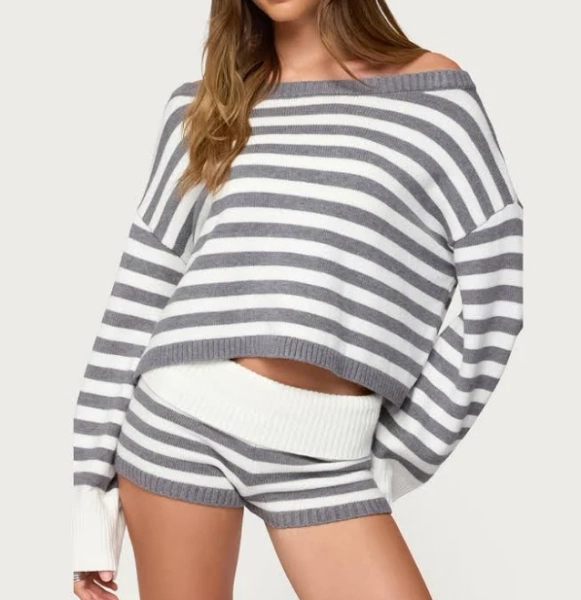 Edikted Women's Saphi Striped Oversized Knit Sweater