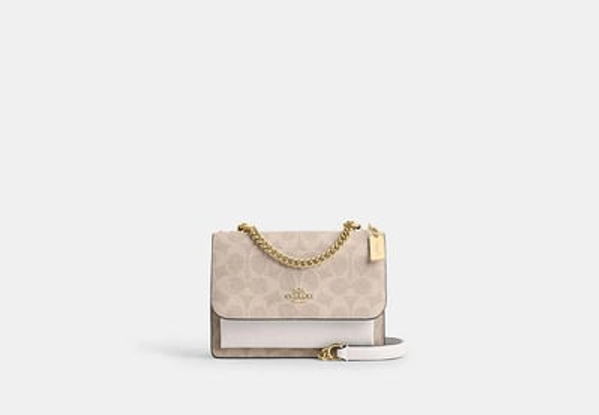 Coach Outlet Mini Klare Crossbody Bag In Signature Canvas - Beige