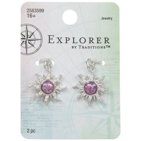 Purple Sunburst Charms