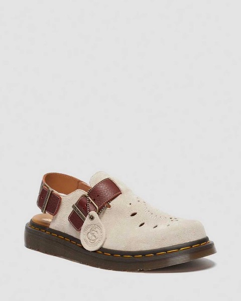 DR MARTENS Jorge Made In England Desert Oasis Suede Slingback Mule