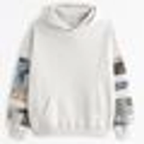 Essential Popover Patchwork Embroidered Hoodie