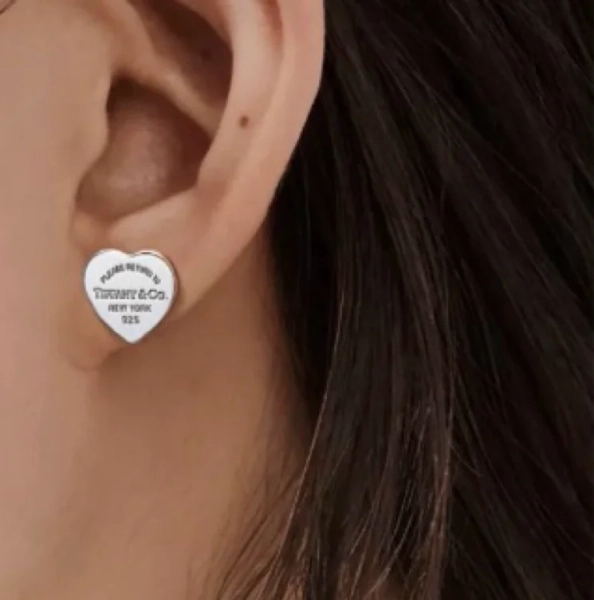 Return to Tiffany® Heart Tag Stud Earrings in Silver, Mini