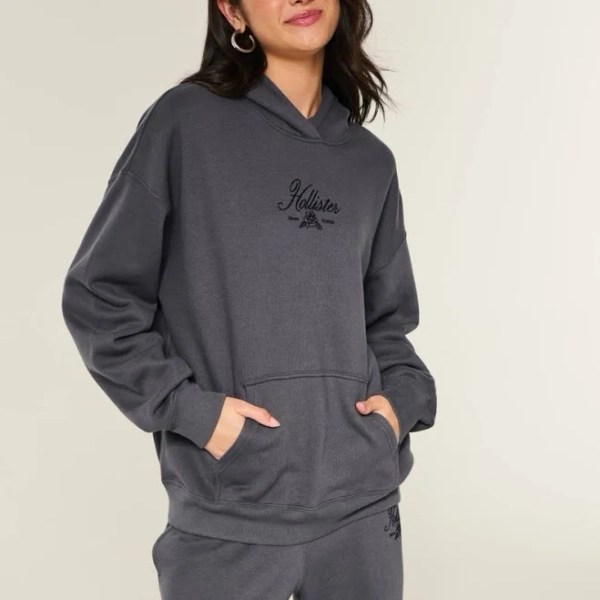 Hollister Women's Oversized Sparkle Hoodie