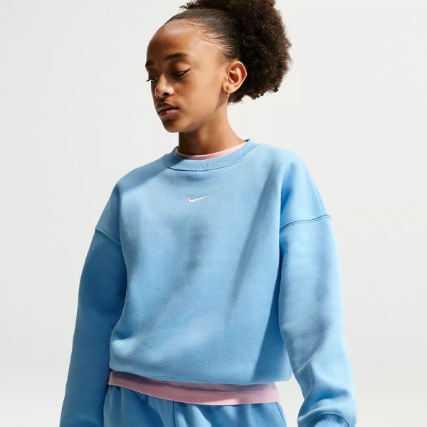 Girls 8-20 Nike Sportswear Studio Boxy Fleece Crewneck Sweatshirt